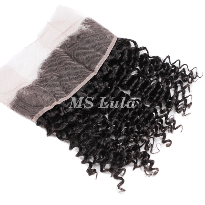 Virgin Hair Deep Wave 360 Lace Frontal Closure 13.5x4x2 With Elastic Band - 图片 7